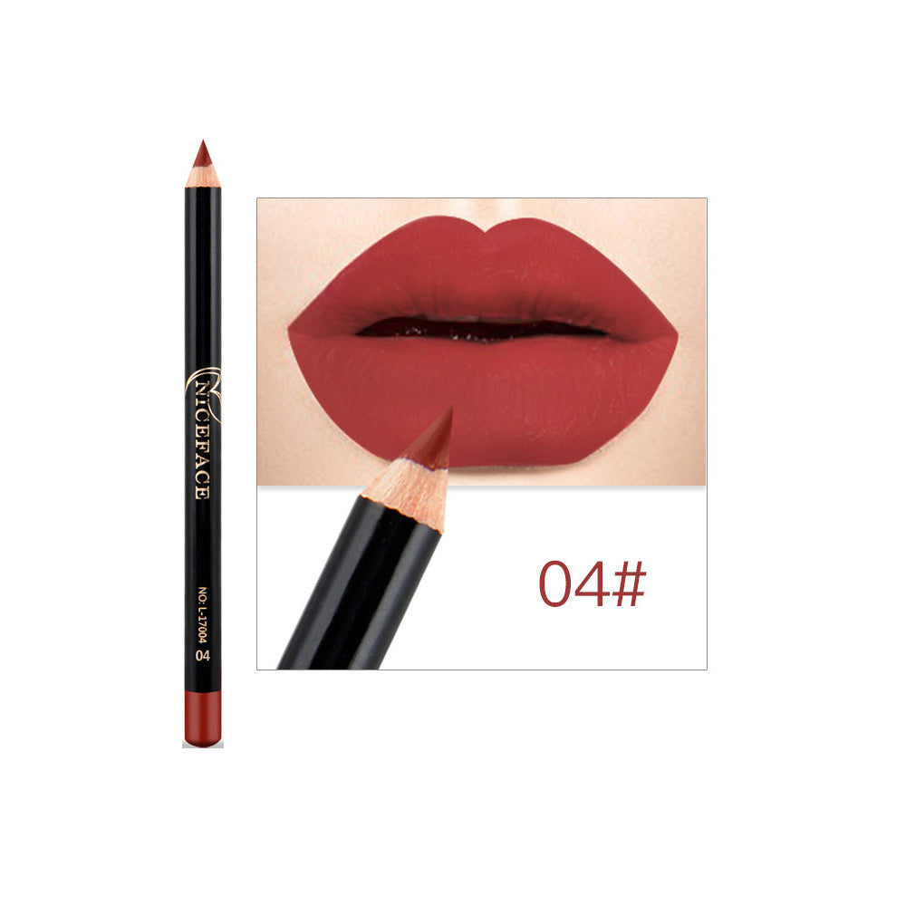 12 Nude Matte Lipstick Pencil Lip Contouring Waterproof