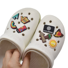 27pcs Camping Shoe Charms For Clogs Jibts Sandals PVC Shoe Decorations