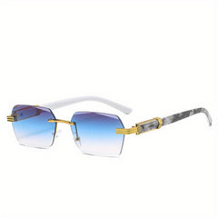 Geometric Sunglasses Gradient Lens Metal Hinge Outdoor Eyewear UV400