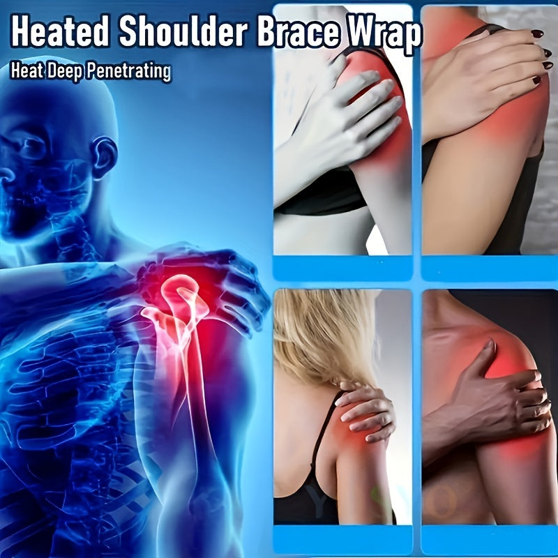 Adjustable USB Heating Shoulder Pad Hot Compress Vibration Massage