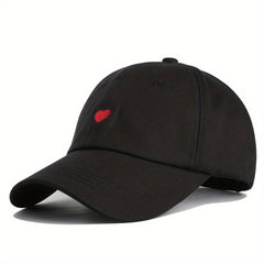 Red Heart Baseball Cap Adjustable Men's Hat