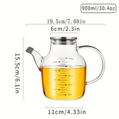 Glass Seasoning Container with Steel Lid Large Capacity