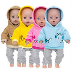 Soft Cartoon Doll Clothes Set for 16 18Inch Reborn Dolls Dress Up