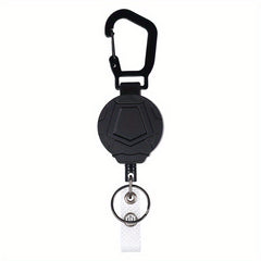 Portable Heavy Duty Retractable Keychain with Steel Wire Rope for Outdoor
