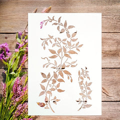 1pc Hollow Leaves Stencil Spray Painting Scrapbooking Decals Home Decor