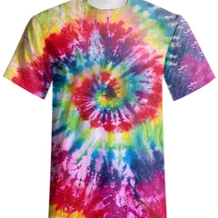 Men's Tie Dye T Shirt Active Stretch Tee for Summer Outdoor Sports