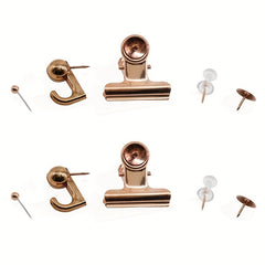 310pcs Rose Silver Thumbtacks Flat Clip Decorative for Cork Board