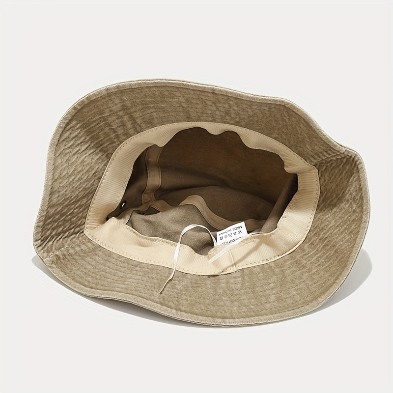 Sunshade Bucket Hat Love Pattern Embroidered Sun Hat
