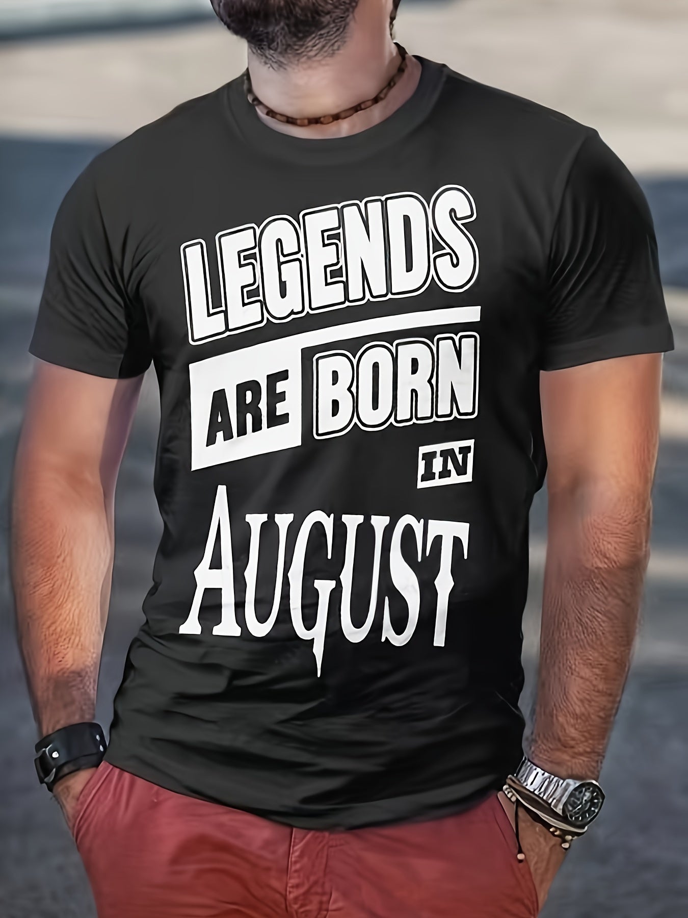 Men's Graphic Crew Neck Active T-shirt for Summer