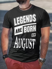 Men's Graphic Crew Neck Active T-shirt for Summer