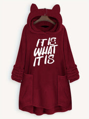 Fluffy Hoodie Long Sleeve Sweatshirt Women's Clothing