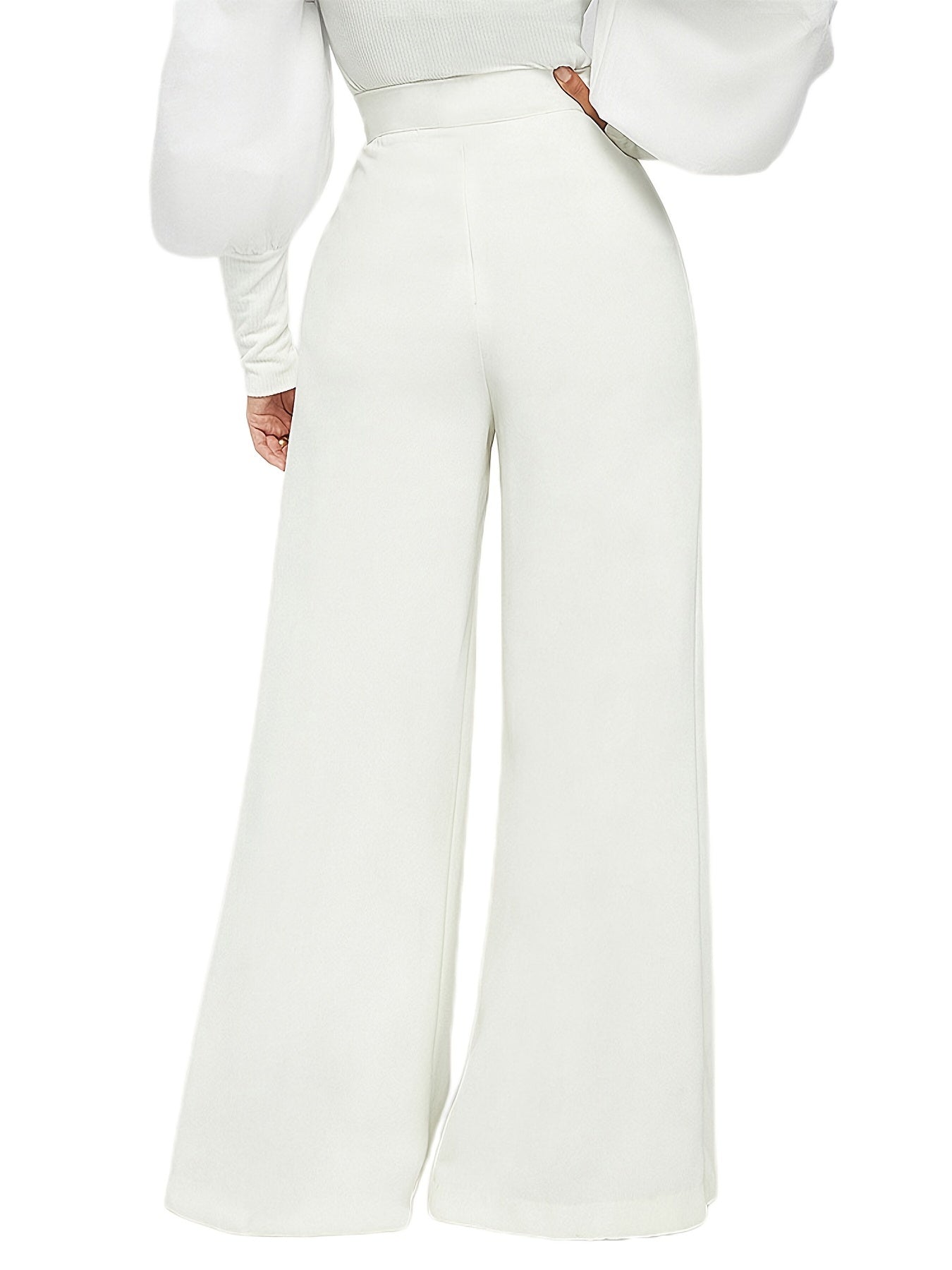 Flared Leg High Waist Pants Loose Casual Women's Clothing