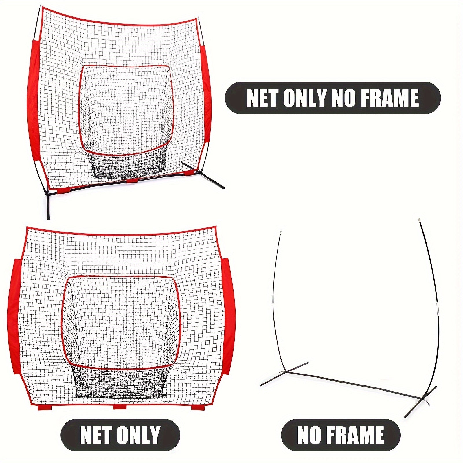 Baseball & Softball Replacement Net 7 Strand Heavy Duty Knotless Polyester