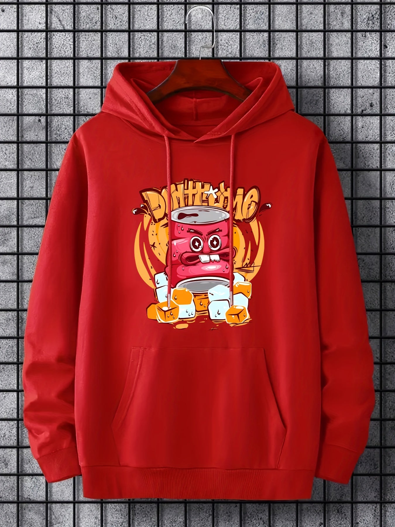 Funny Comic Cans Print Hoodie for Men