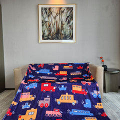 Cartoon Car Digital Printing Blanket Flannel Leisure Blanket