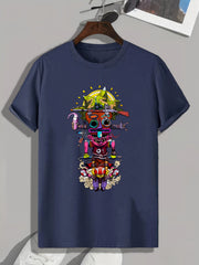 Graffiti Print Men's Graphic T shirt Casual Comfy Tees For Summer Mens Clothing