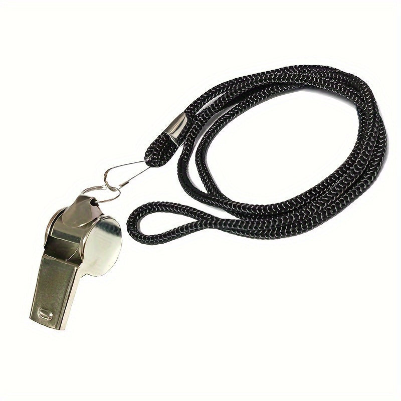 Metal Referee Whistle With Lanyard