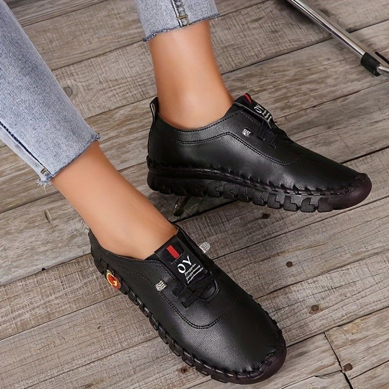 Women's Lace Up Low Top Soft Sole Flat Shoes