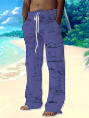 Boys Casual 3D Print Soft Drawstring Pants For Spring And Autumn