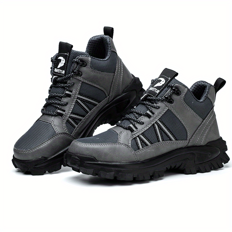 Men's Steel Toe Non Slip Work Safety Boots Puncture Proof