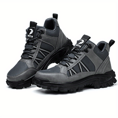 Men's Steel Toe Non Slip Work Safety Boots Puncture Proof