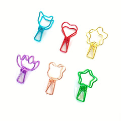 12pcs Hollow Out Paper Clips, Variety of Styles, Office School Household