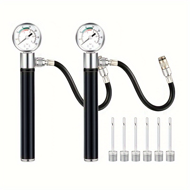 Ball Pump With Pressure Gauge For Sports Ball Portable Air Pump