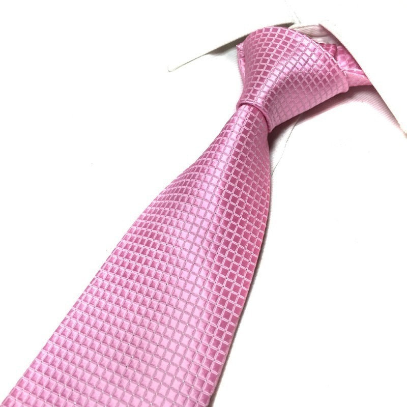 Men's Green & Red Plaid Tie - Formal Business Professional
