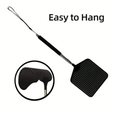 Heavy Duty Telescopic Fly Swatter Durable Plastic & Stainless Steel Handle