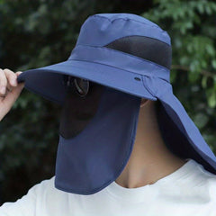 Men's Summer Sun Mask Cover Face Fisherman's Hat Sun Hat