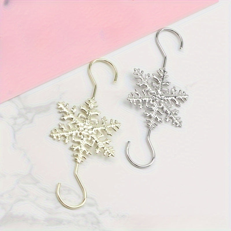 2pcs Christmas Tree Snowflake S Hook Holiday Decorations