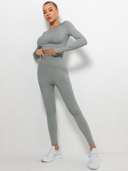 2 Pcs Women's Yoga Set Quick Dry Slim Fitness Workout Gym Outfit