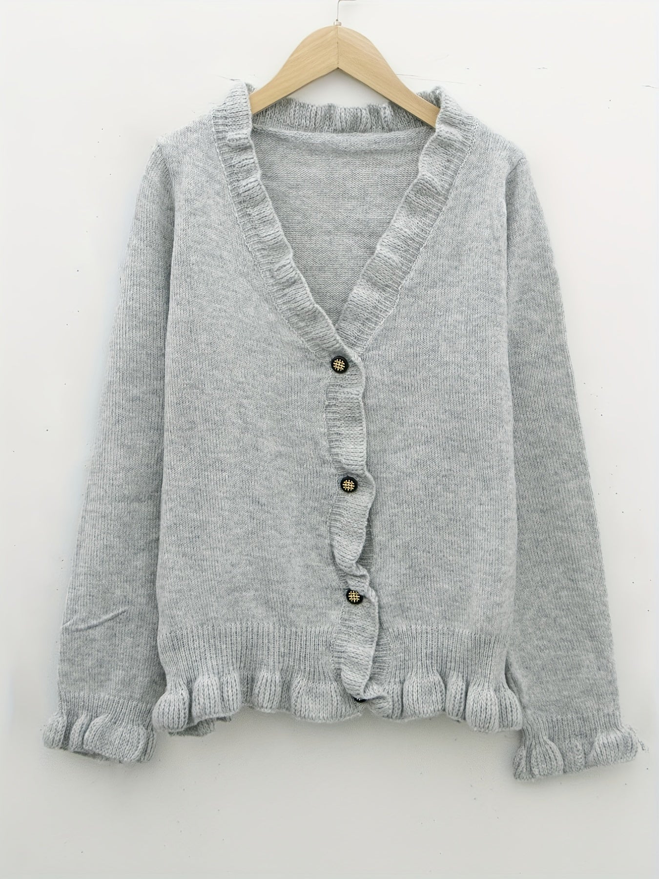 Women's V-Neck Long Sleeve Short Cardigan