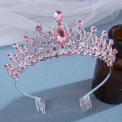 Crystal Rhinestone Bridal Wedding Prom Headband With Comb