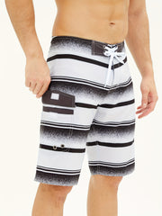 Stripe Print Beach Shorts Men's Swim Trunks Quick Dry Swimwear
