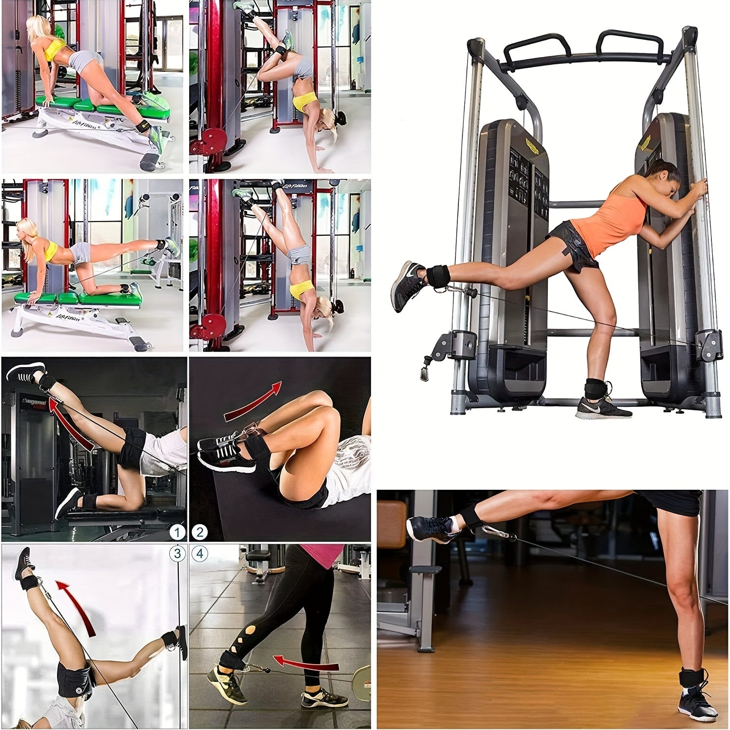 Adjustable Ankle Straps for Leg Strength Workouts