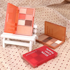 7 Colors Eyeshadow Palette Matte Shimmer Finish Soft Texture Delicate Powder