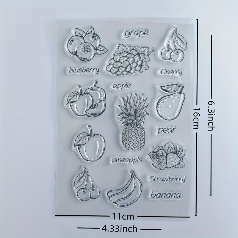 Fruit Hand Account Clear Stamps for Card Making and Scrapbooking