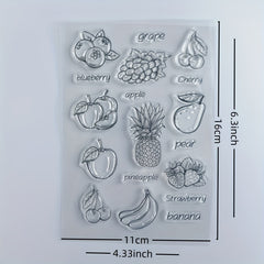 Fruit Hand Account Clear Stamps for Card Making and Scrapbooking