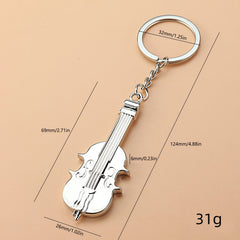 Classic Violin Keychain Musical Instrument Model Pendant Bag Decoration Gift