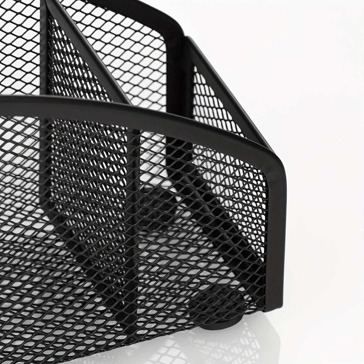 Metal Grid Pen Holder Desktop Stationery Storage - Student & Office Organizer