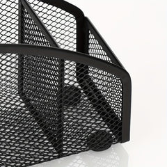 Metal Grid Pen Holder Desktop Stationery Storage - Student & Office Organizer