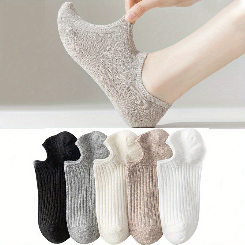 5 Pairs Soft Lightweight Ankle Socks Women's Stockings & Hosiery