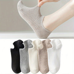 5 Pairs Soft Lightweight Ankle Socks Women's Stockings & Hosiery