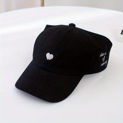 Embroidery Heart Pattern Baseball Cap Children's Empty Top Hat