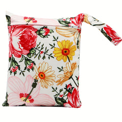 ASENAPPY Small Wet Bag 20x25cm Floral & Animal Designs Machine Washable