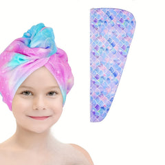 Cartoon Pattern Hair Towel Soft Drying Cap