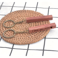Rosewood Wooden Keychain Keyring Retro Pendant Mother's Gift