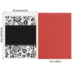 Floral Pattern Printed Plastic Embossing Folder for DIY Scrapbooking