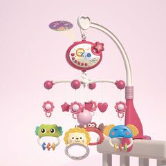 Baby Bedside Toy Stroller Bell Music Rotator Remote Control Light